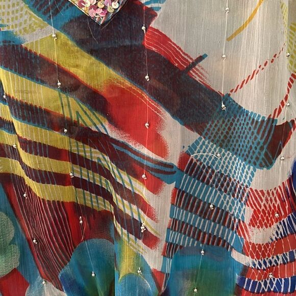 Fashion Fuse Sheer Jewel and Sequin Coverup - Picture 3 of 6